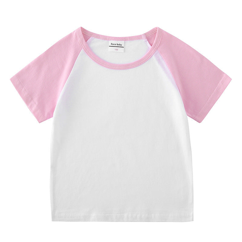 Children's summer clothing short sleeved T-shirt for men and women