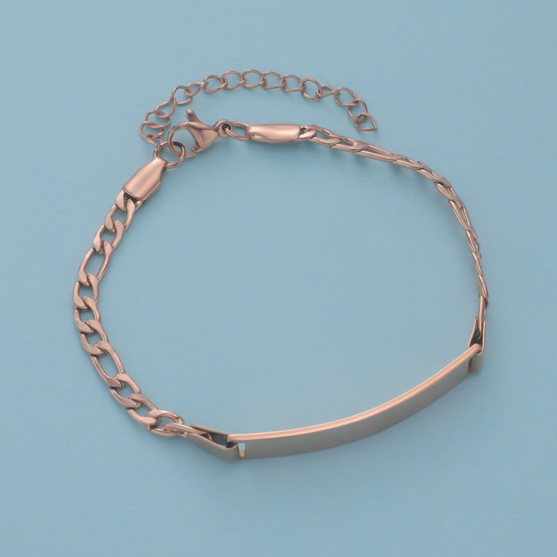 Unique Fashionable Kids' Gift  Style Stainless Steel Engravable Children's Bracelet
