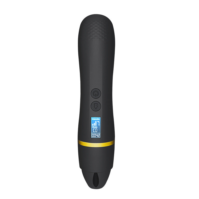 Home ultrasonic cannon beauty device black gold cannon creates facial line import and fading machine