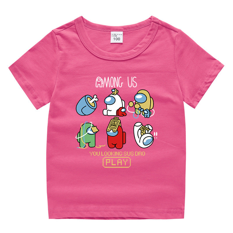 Children's summer clothing short sleeved T-shirt for men and women