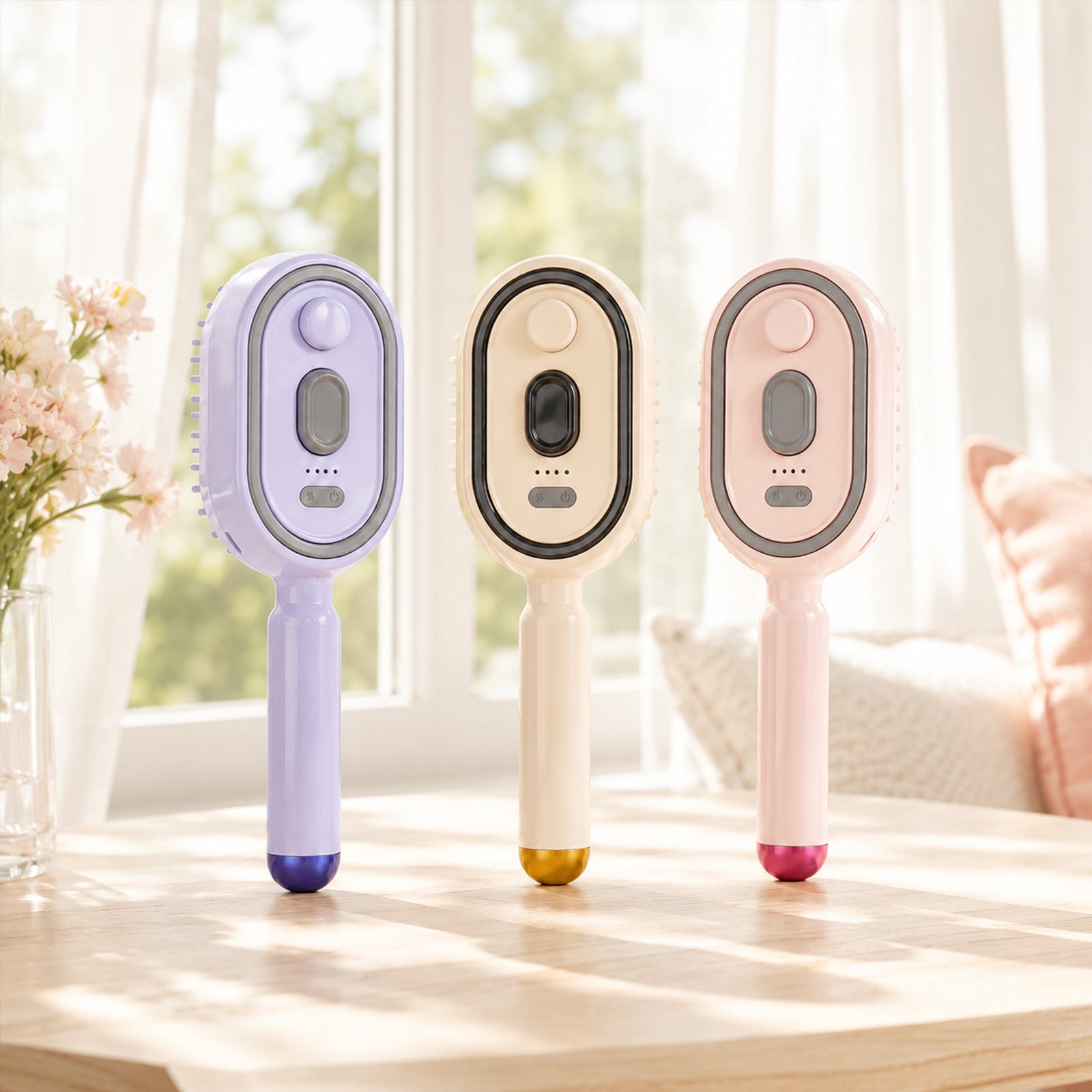 Electric spray massage comb