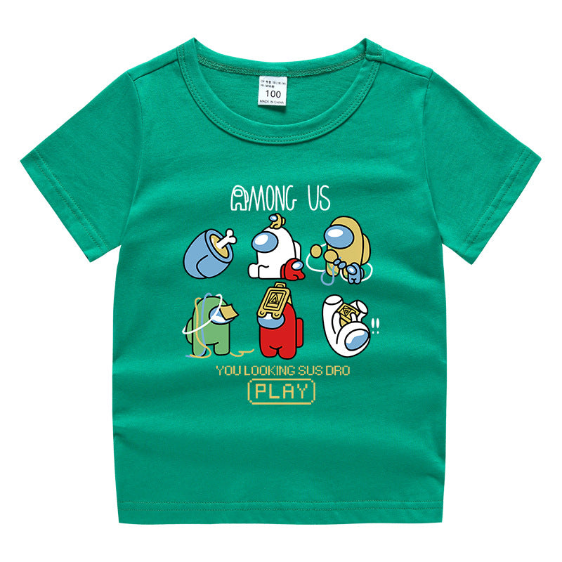 Children's summer clothing short sleeved T-shirt for men and women