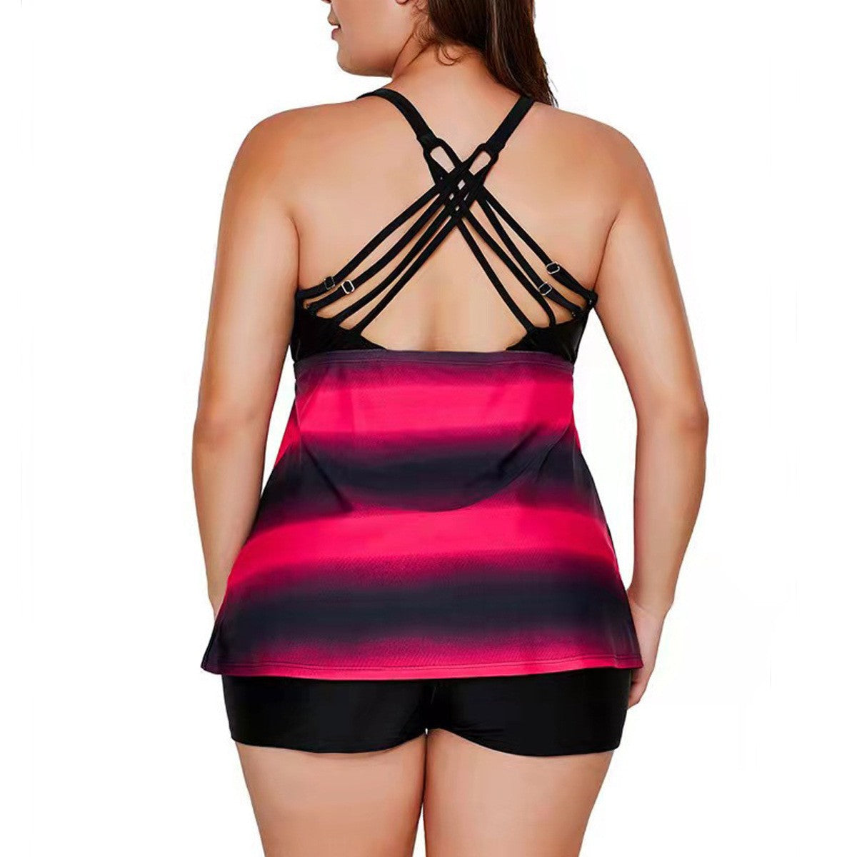 Two-Piece Swimwear for Women, Conservative Design, Plus Size