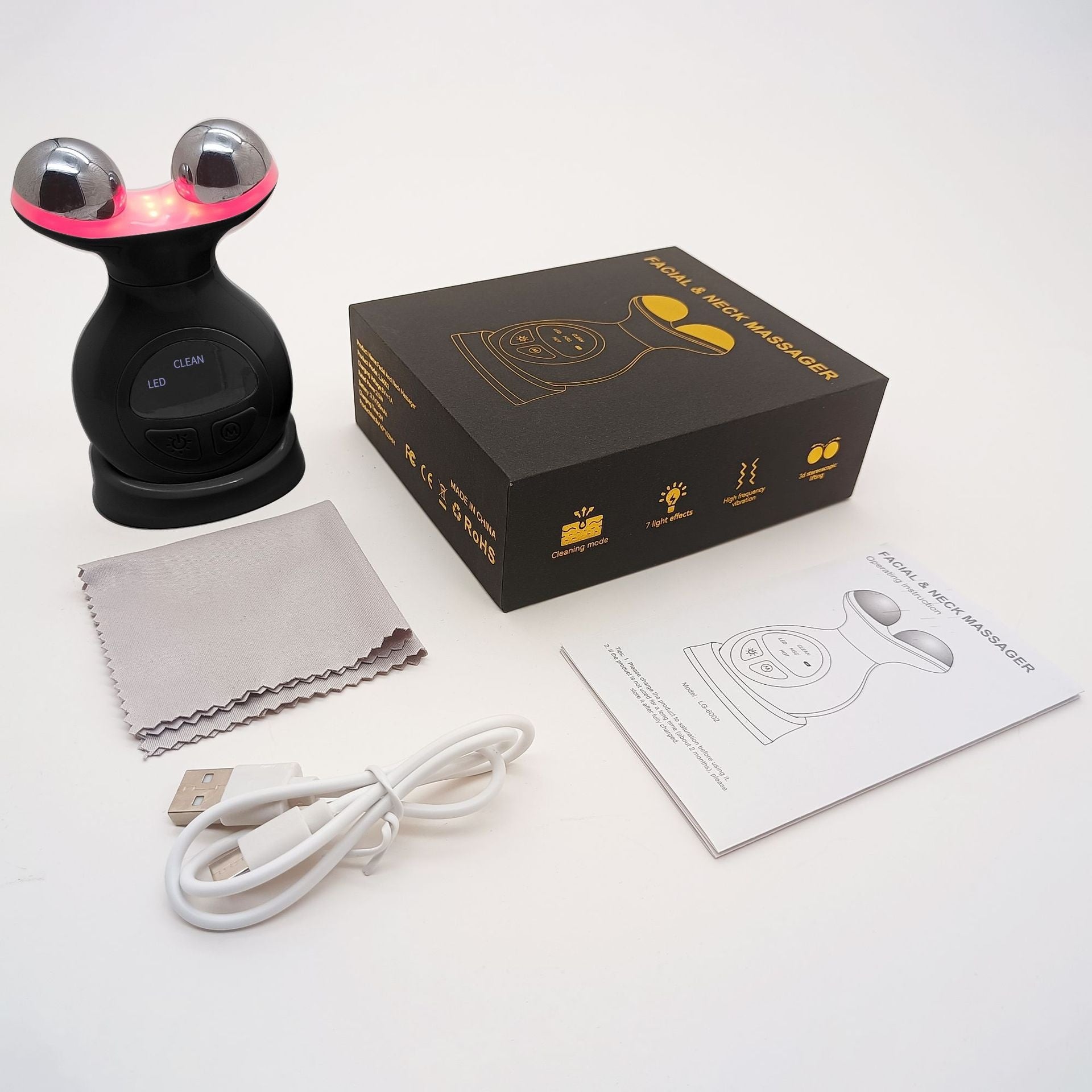 EMS Neck Massage Roller Facial V-Shaping Electric Massager for Home Beauty Device