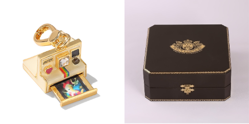 Enamel glazed three-dimensional Polaroid movable camera pendant high-end necklace