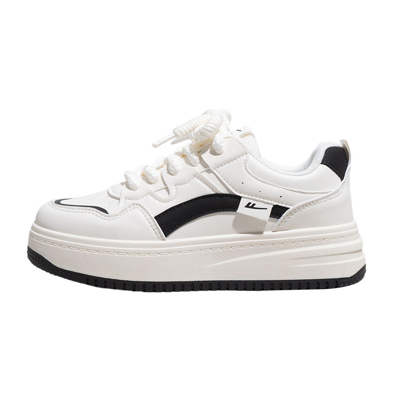 Splicing color blocking simple thick soled shoes for warmth