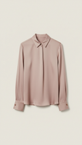 Silk Tailored Blouse with French Cuffs