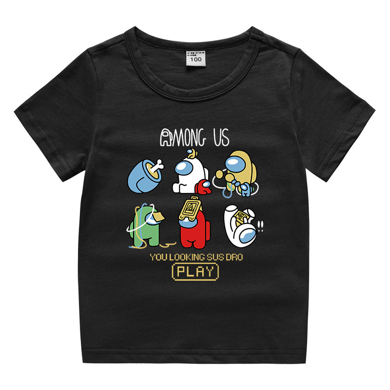 Children's summer clothing short sleeved T-shirt for men and women