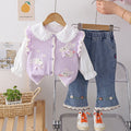 Spring and Autumn Sweater Vest 3-Piece Set for Women