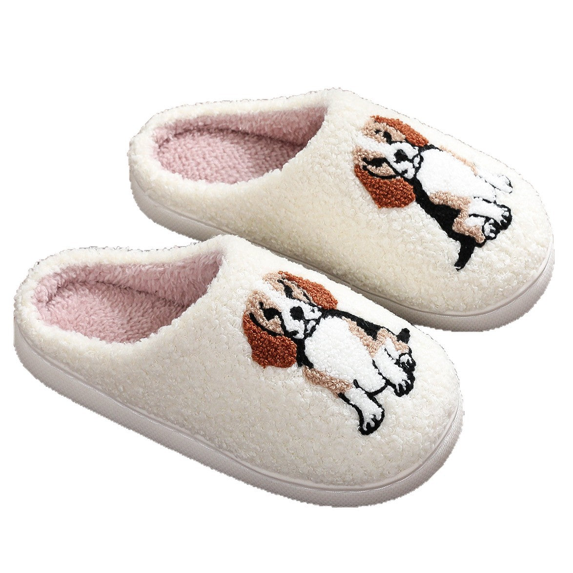 Beagle cotton home indoor anti slip cute cartoon dog slippers for women