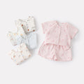 Baby Cute Cartoon Print Short Sleeve Casual Shorts Home Wear Two-Piece Set