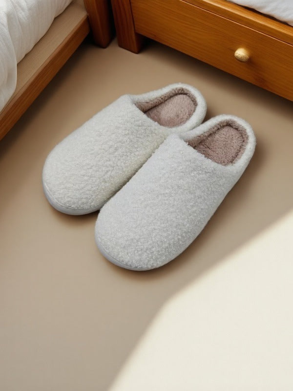 Winter Cute Cartoon Smile Flannel Slippers Wholesale Home Fuzzy Slippers
