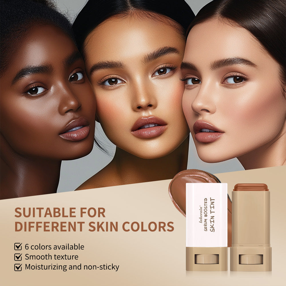 Lakerain Makeup Stick with Color Solid Essence, Long-Lasting Moisturizing Smooth Natural Bare Makeup Concealer Highlighter