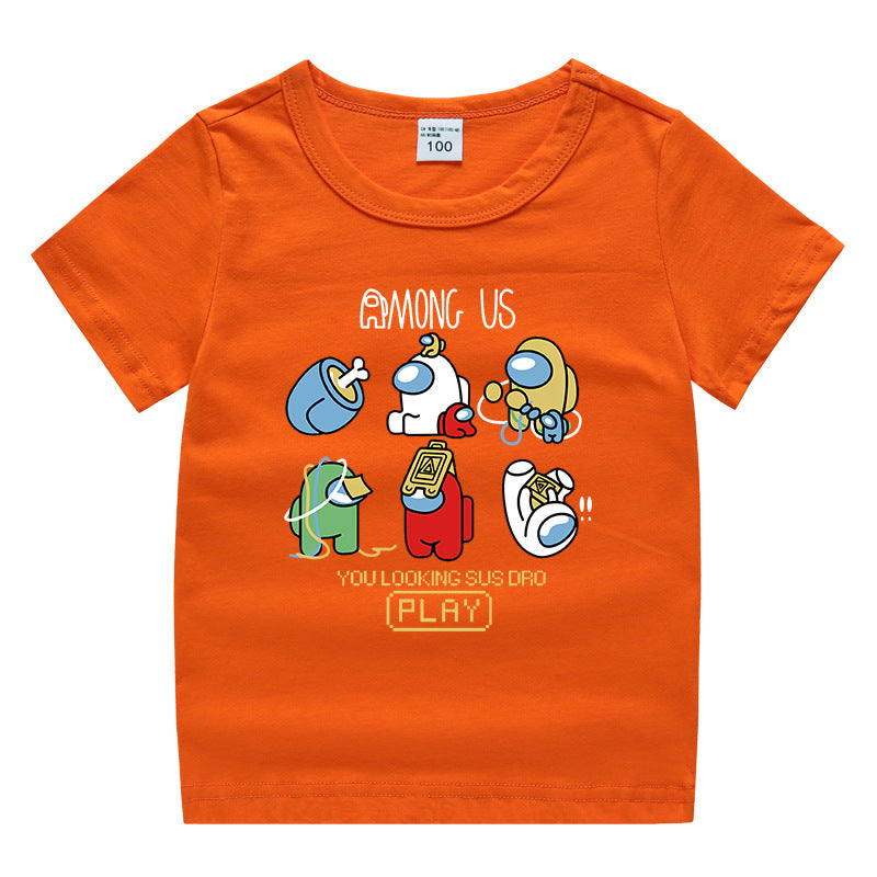 Children's summer clothing short sleeved T-shirt for men and women