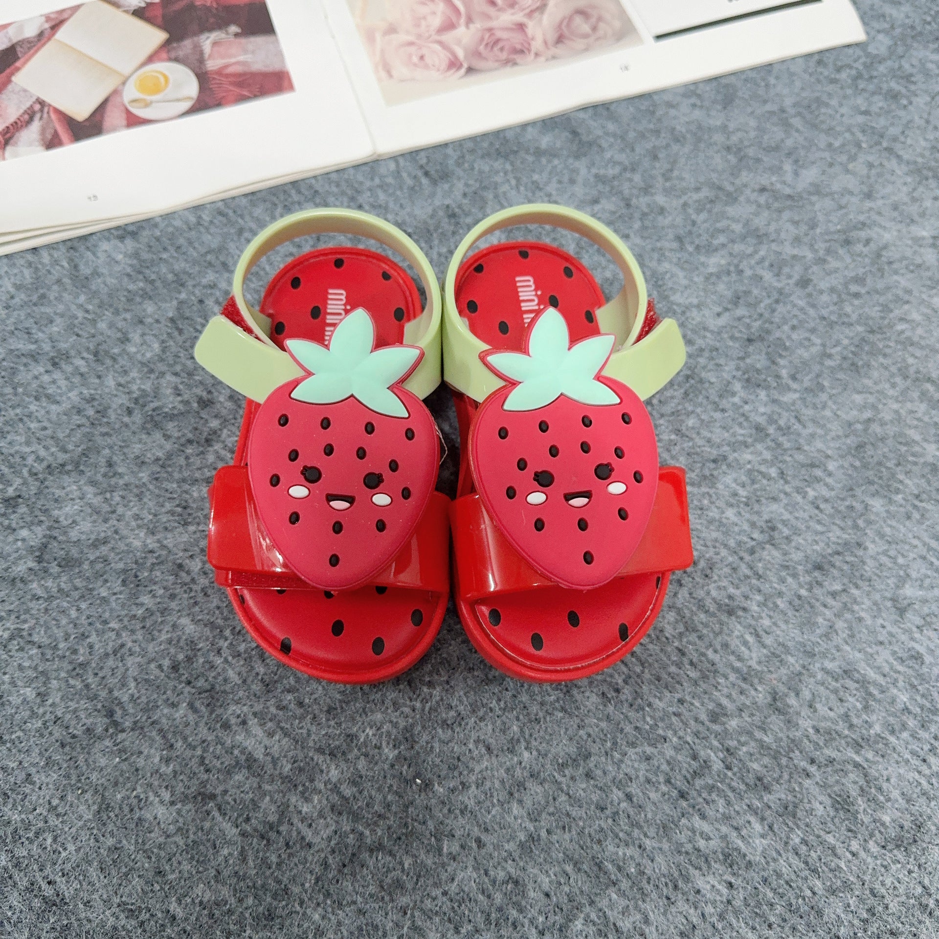 Children's Cute Fruit Sandals Velcro Open toed Sneakers