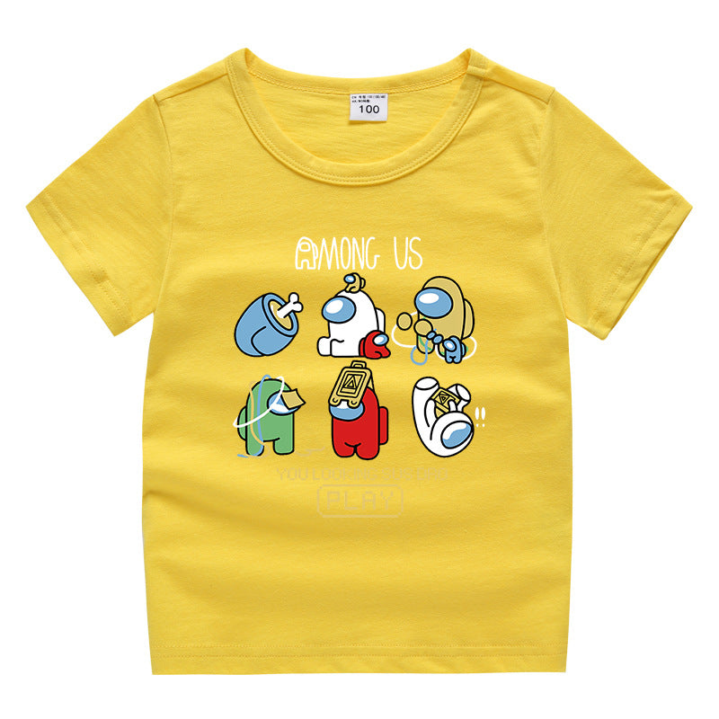 Children's summer clothing short sleeved T-shirt for men and women