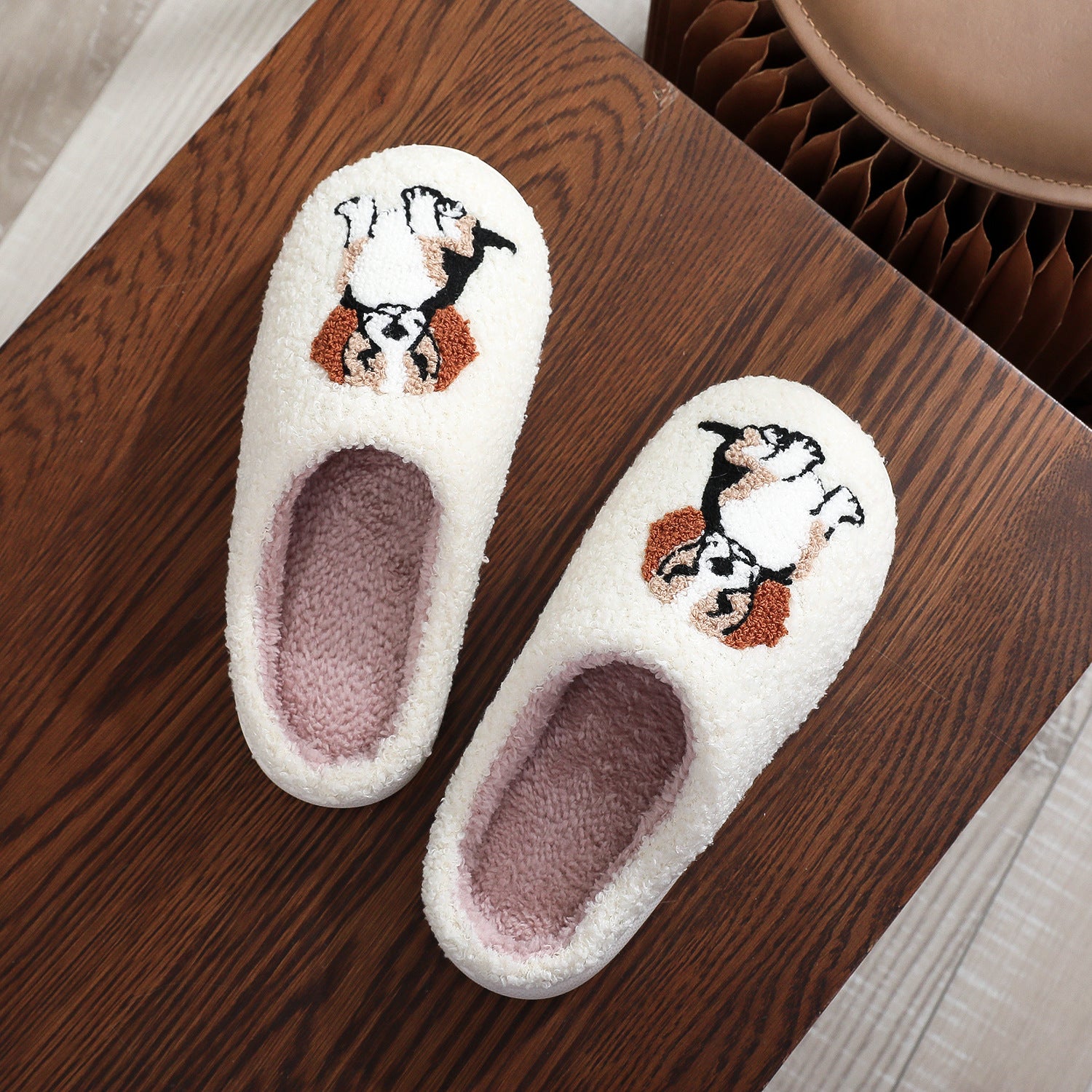 Beagle cotton home indoor anti slip cute cartoon dog slippers for women