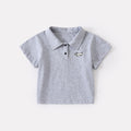 Cartoon Dog Polo Shirt Short Sleeve Baby Lightweight Casual Striped Shorts Children's Clothing