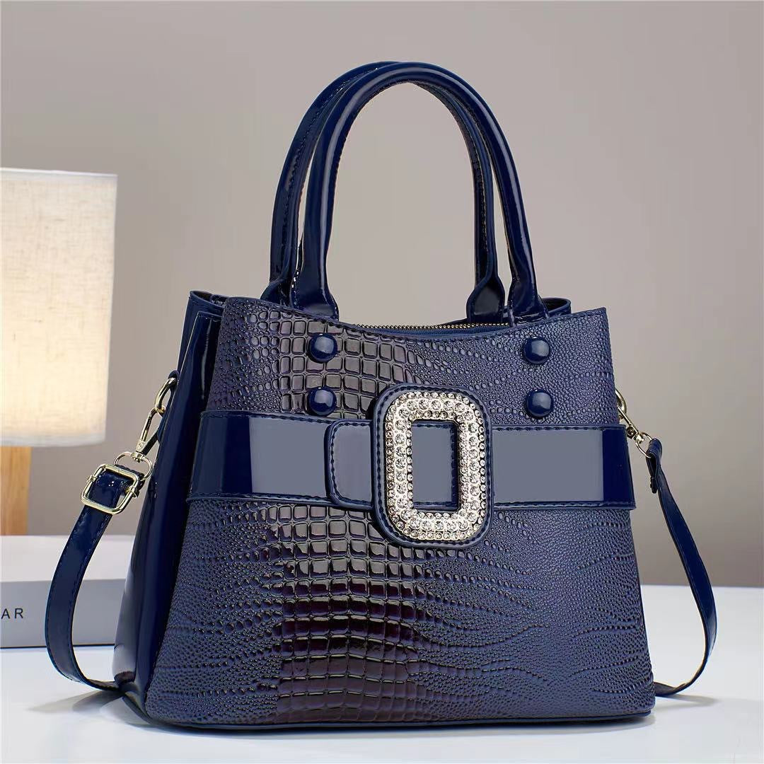 Lizard patterned single shoulder diagonal cross bag