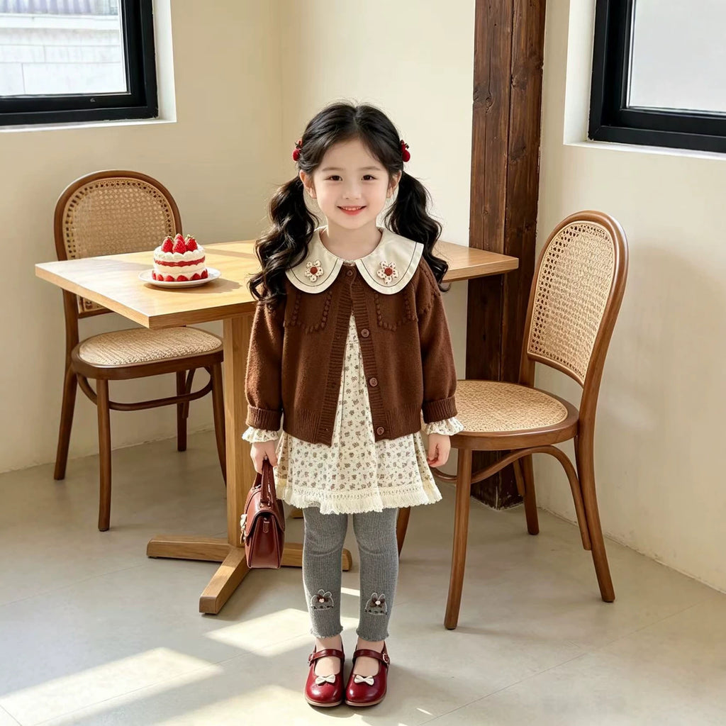 Autumn sweater jacket baby children's long sleeved three piece set