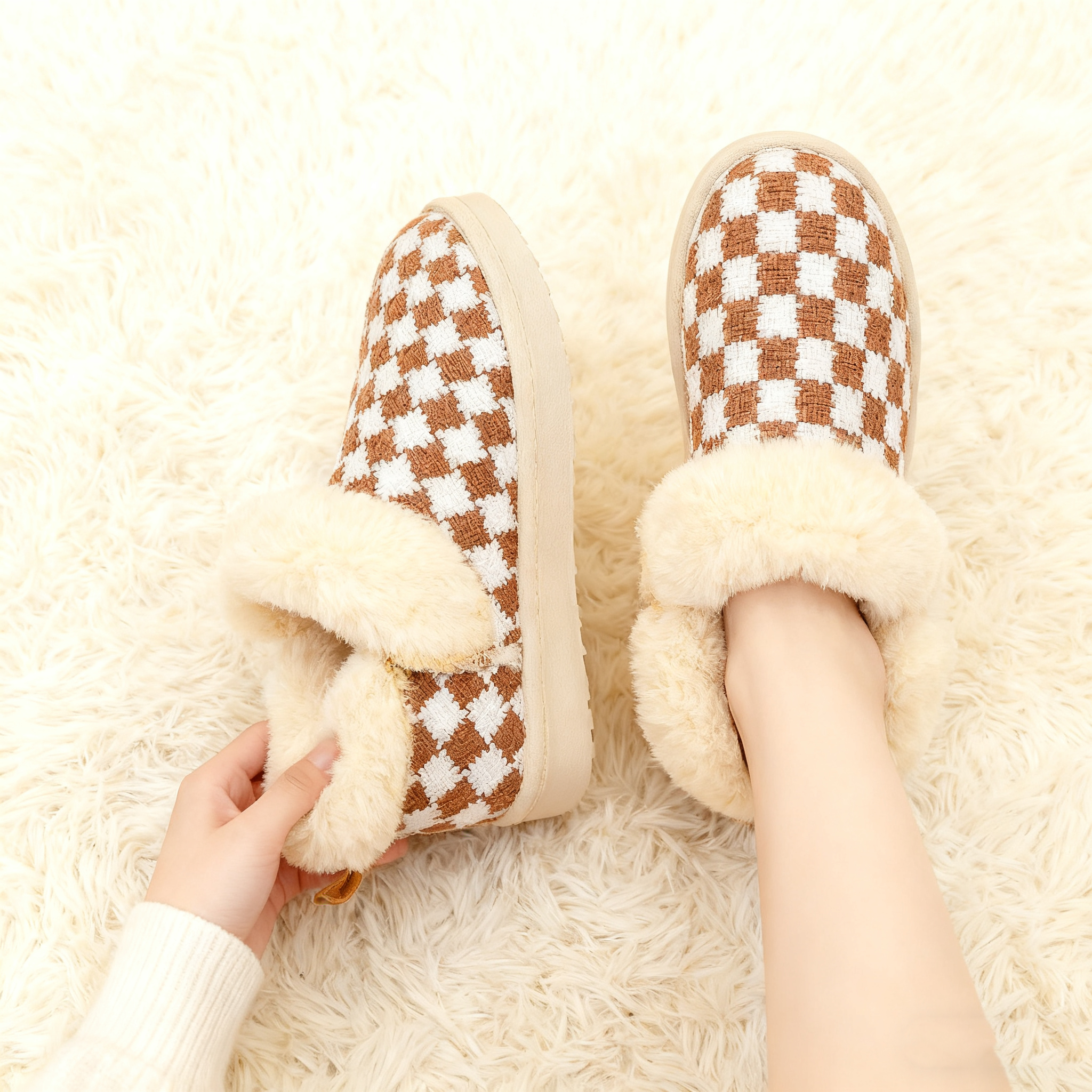 Women's snow boots women's plush thick shoes women's cotton shoes
