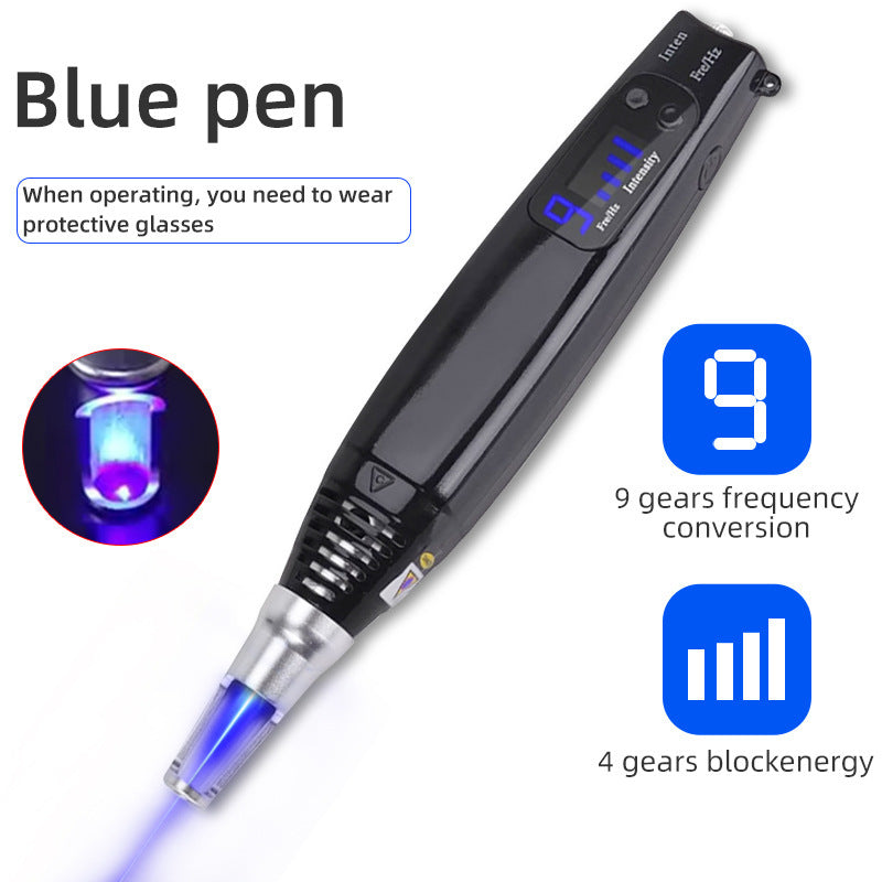 Portable Beauty Device Plasma Pen for Face Spot Removal, Home Use, Black Gold Red Blue Light Picosecond Machine
