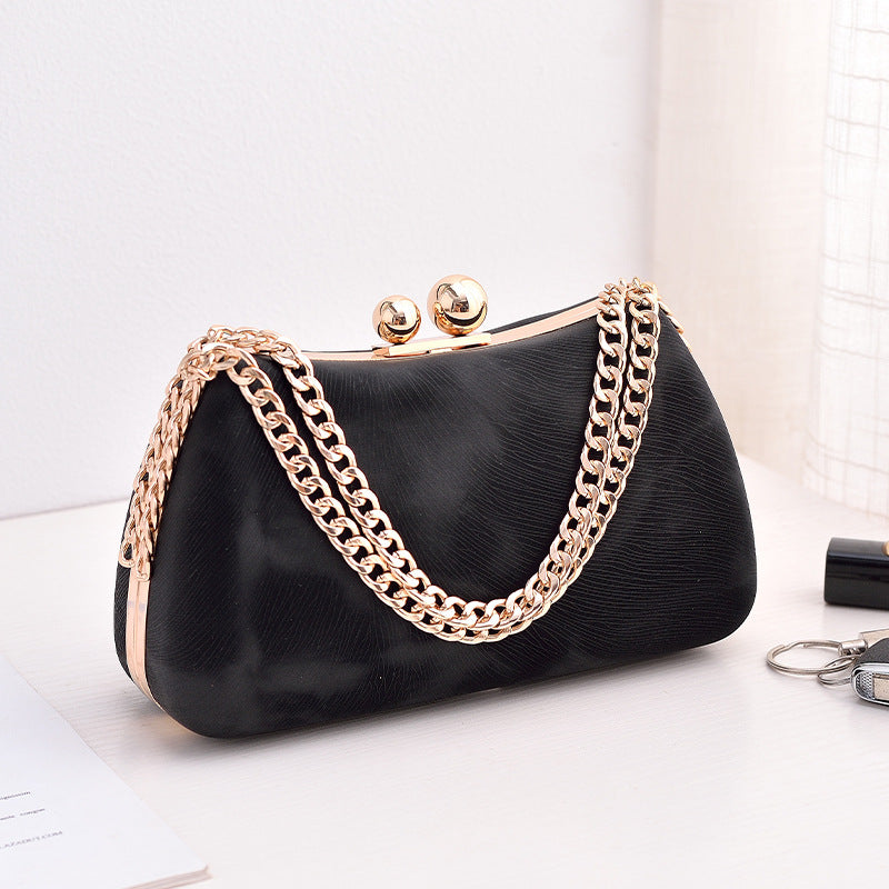 Black PU dinner minimalist handbag