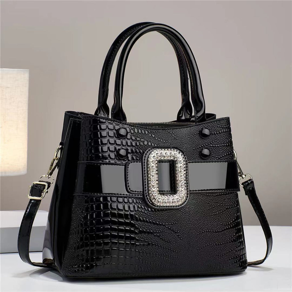 Lizard patterned single shoulder diagonal cross bag
