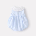 Cute Cartoon Checkered Sleeveless Romper for Baby Girls, Lightweight and Breathable Summer Onesie with Simple Design