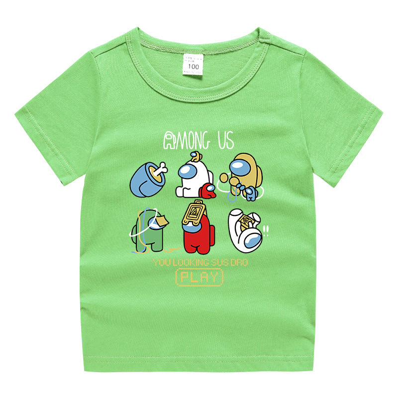 Children's summer clothing short sleeved T-shirt for men and women
