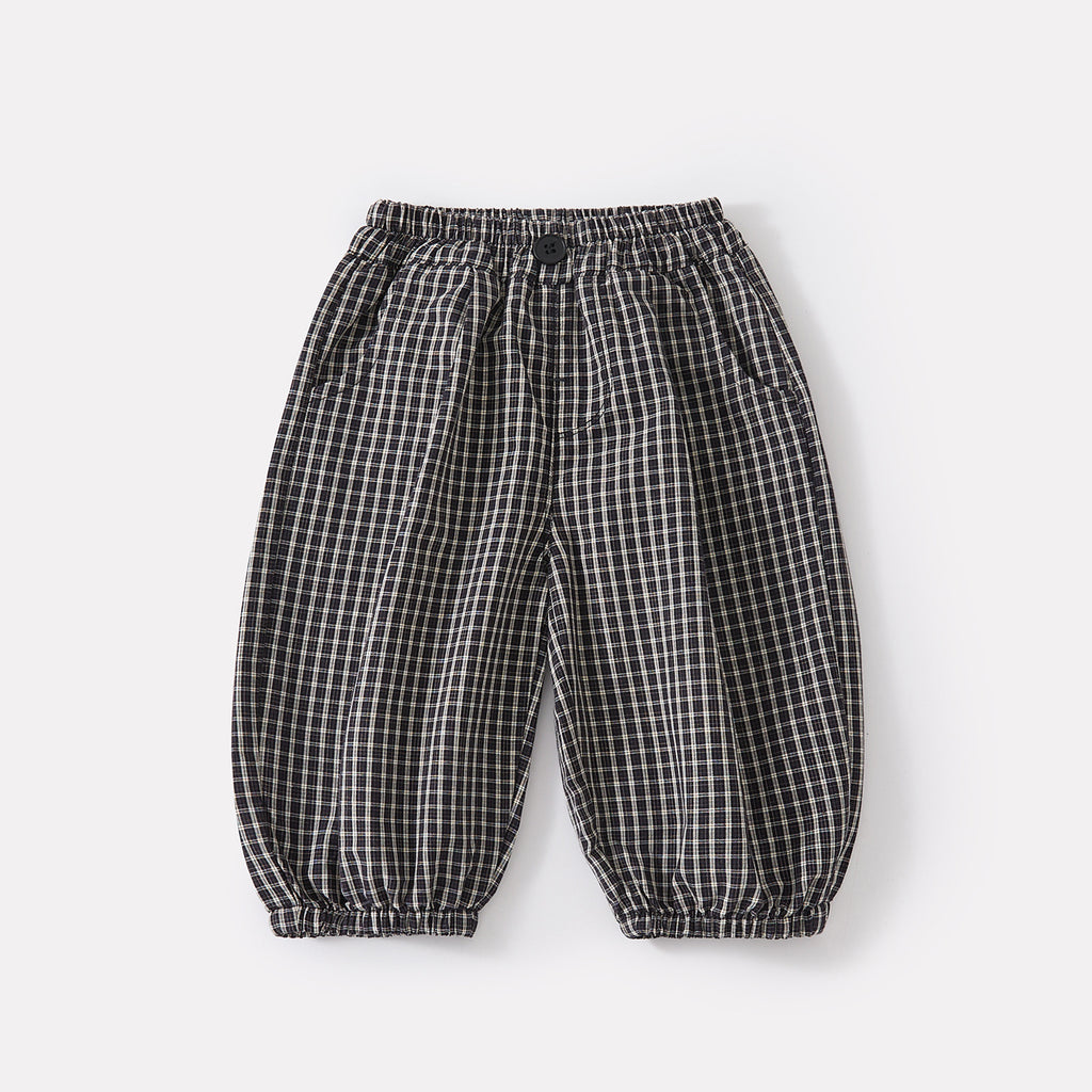 Polo Shirt and Mosquito-Repellent Pants Set  Casual Cotton Checkered Two-Piece Outfit