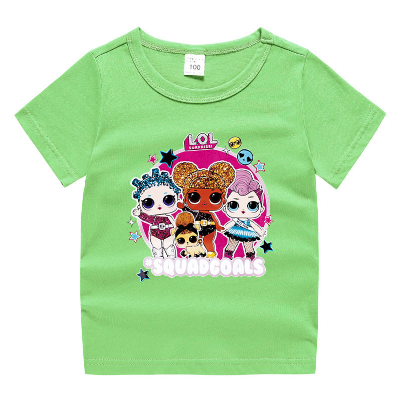 Children's summer clothing short sleeved T-shirt for men and women