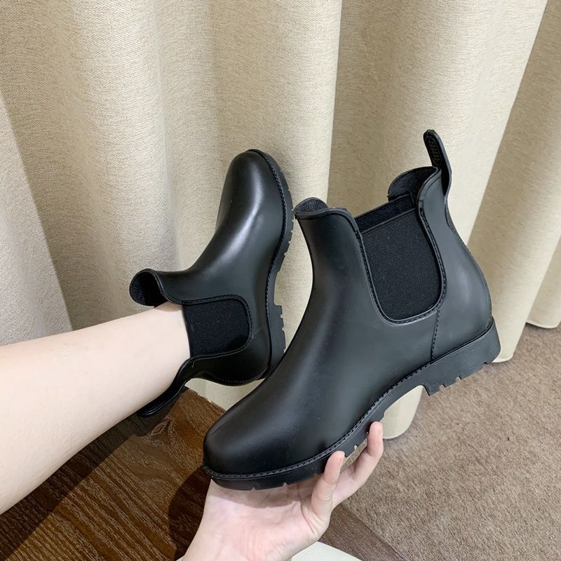 Short rain boots water shoes Martin boots anti slip water boots for women