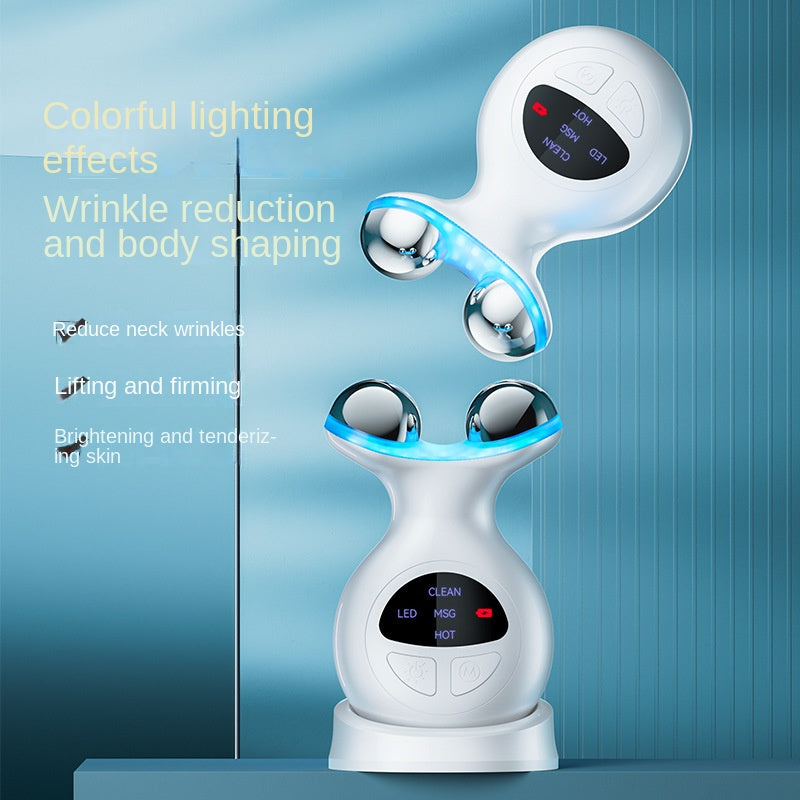 EMS Neck Massage Roller Facial V-Shaping Electric Massager for Home Beauty Device