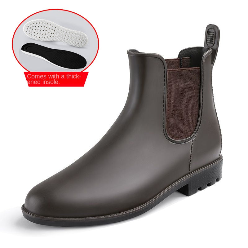 Short rain boots water shoes Martin boots anti slip water boots for women