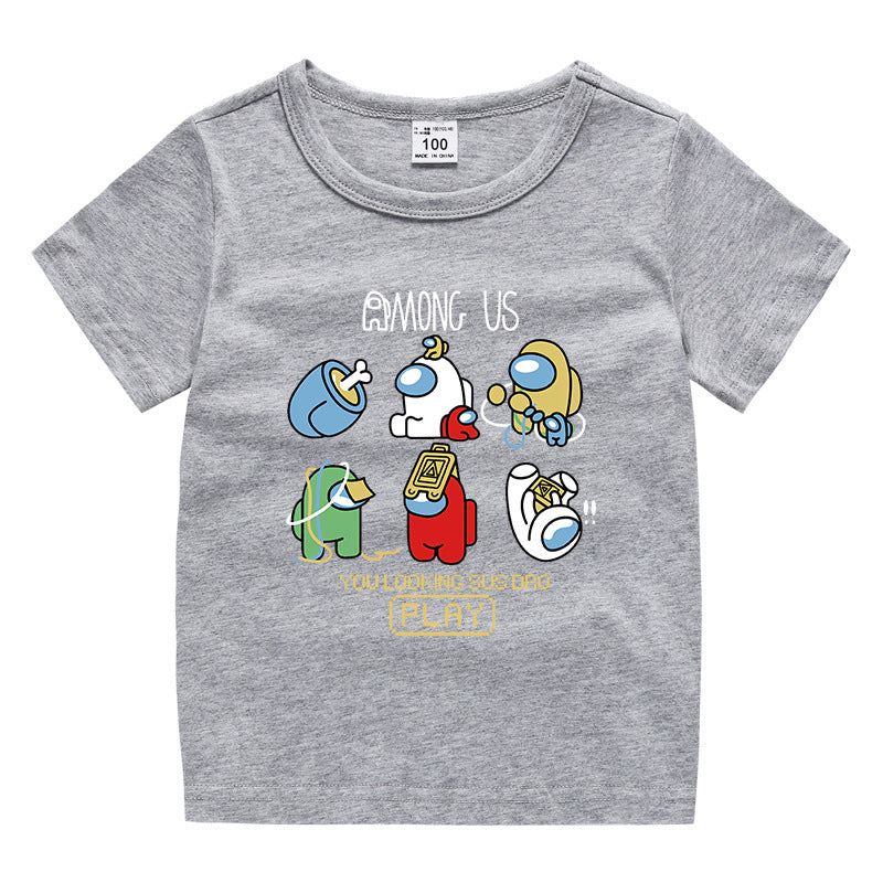 Children's summer clothing short sleeved T-shirt for men and women
