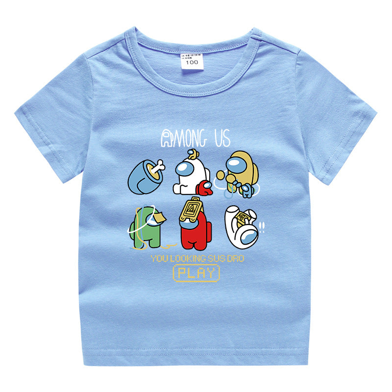 Children's summer clothing short sleeved T-shirt for men and women