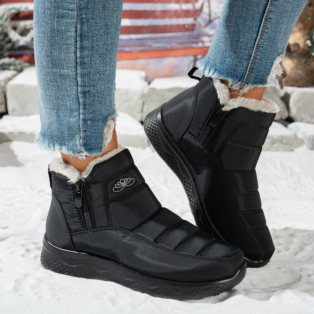 Thick and Warm Cotton Boots with Velvet for Children