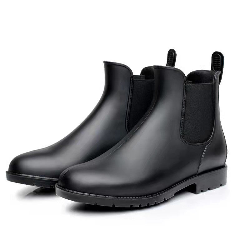 Short rain boots water shoes Martin boots anti slip water boots for women