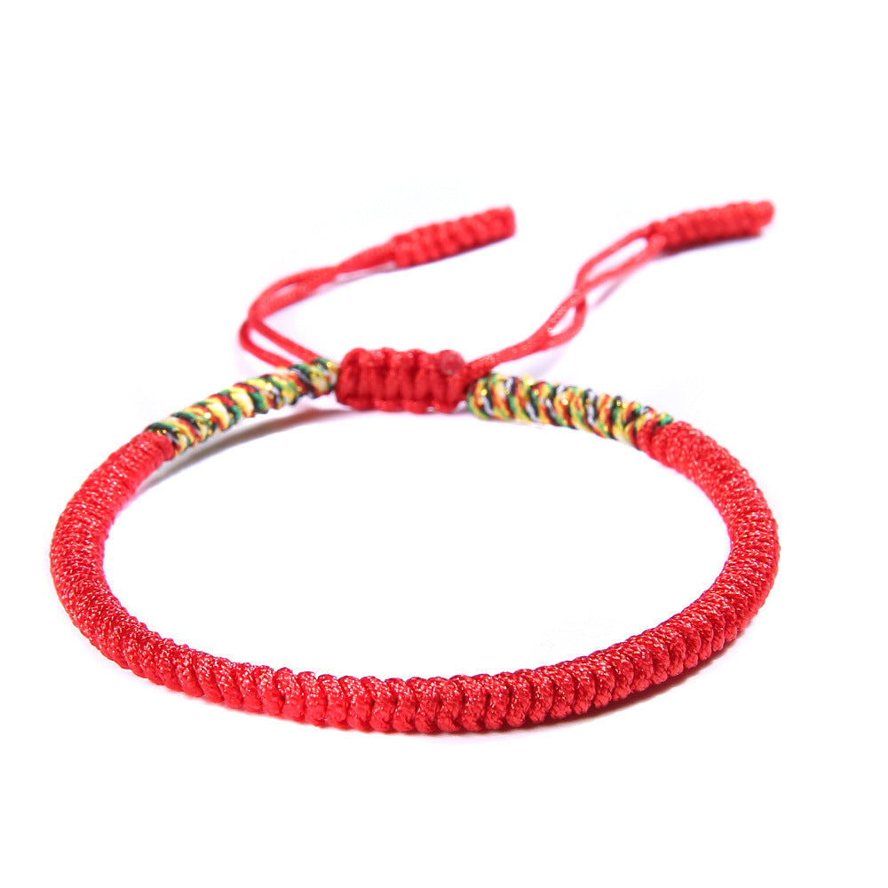 Handmade Braided Knot Bracelet Red String Literary Style Bracelet Ethnic Wind Red String