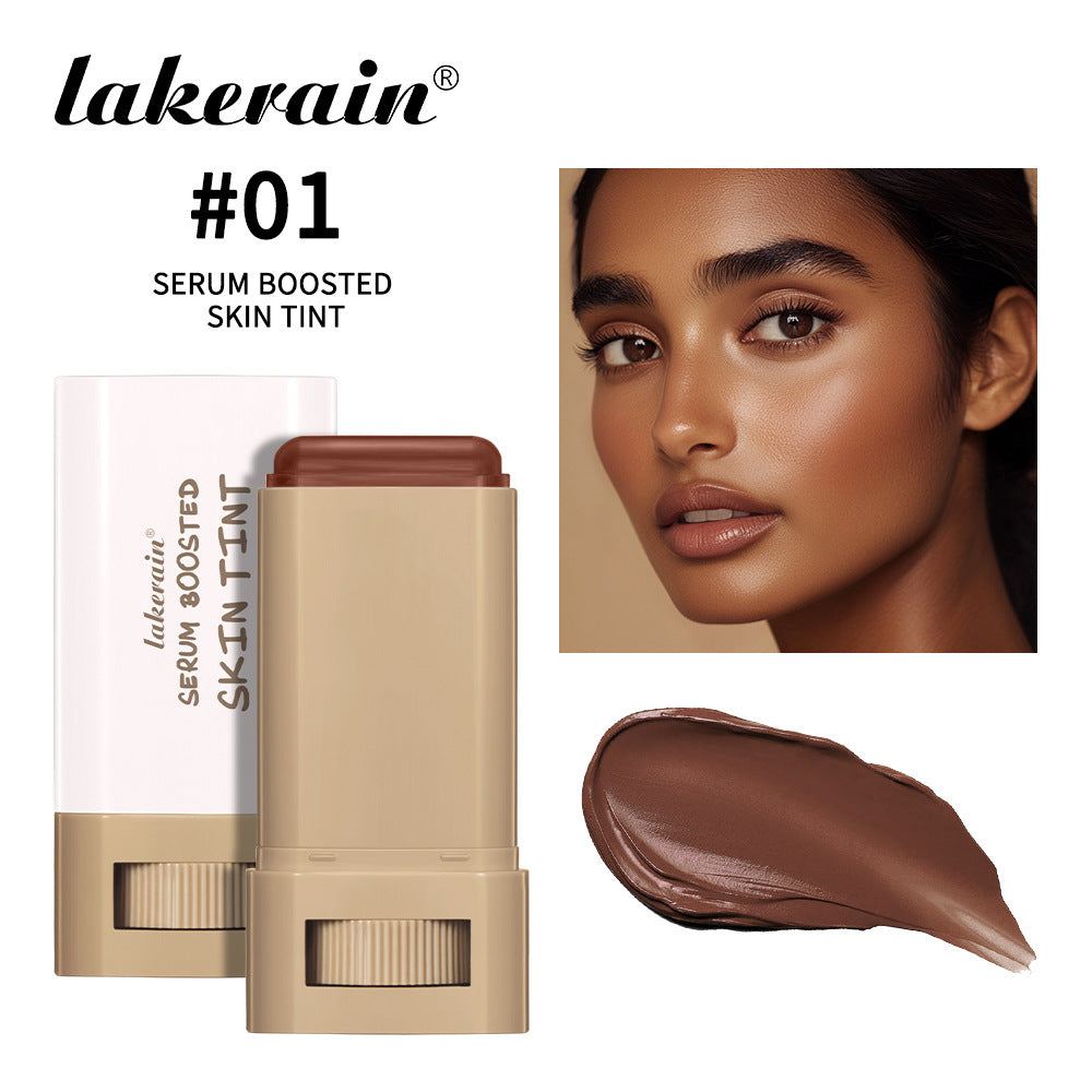 Lakerain Makeup Stick with Color Solid Essence, Long-Lasting Moisturizing Smooth Natural Bare Makeup Concealer Highlighter