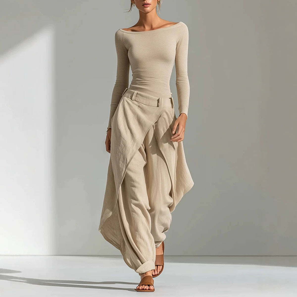 Loose top+pants two-piece set for women