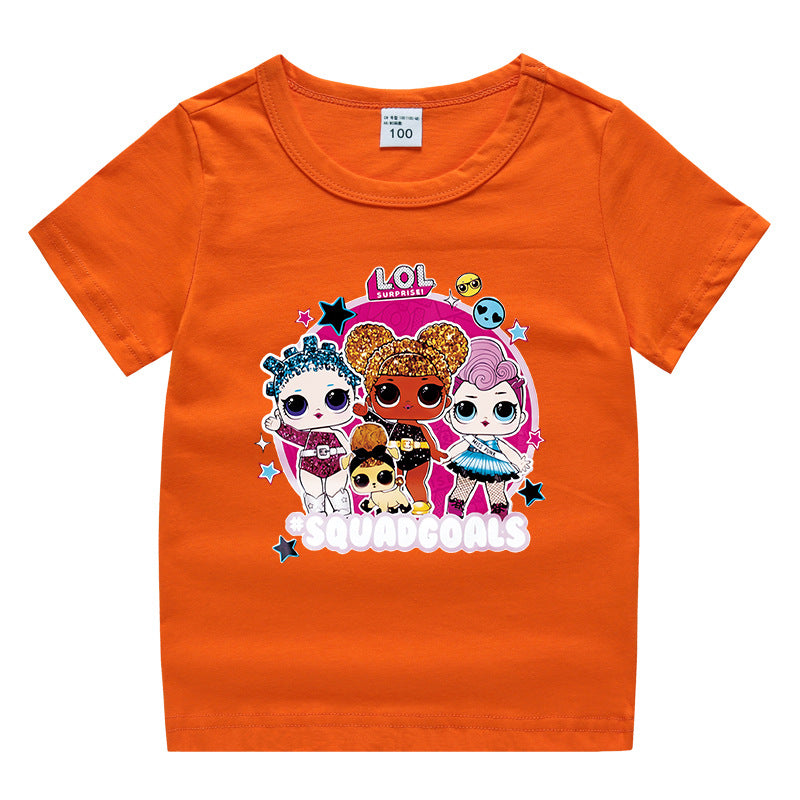 Children's summer clothing short sleeved T-shirt for men and women