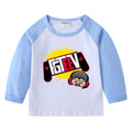 Cotton raglan T-shirt with round neck and long sleeved base