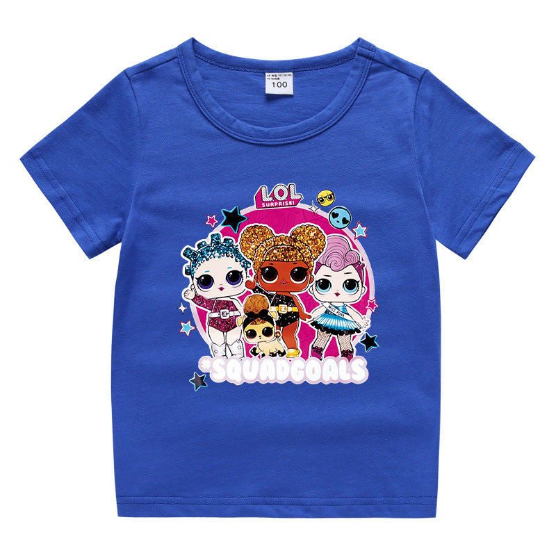 Children's summer clothing short sleeved T-shirt for men and women