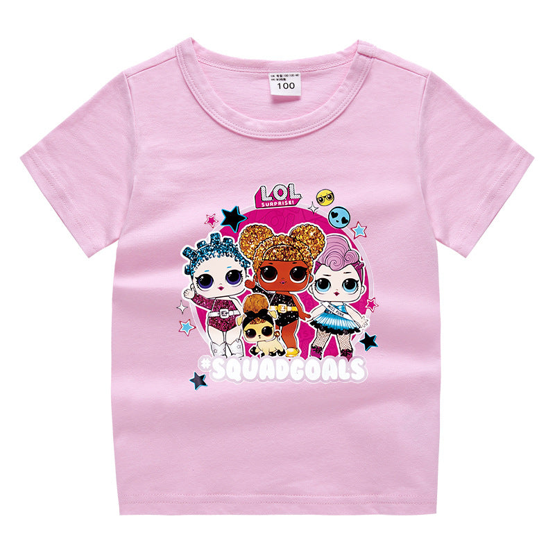 Children's summer clothing short sleeved T-shirt for men and women