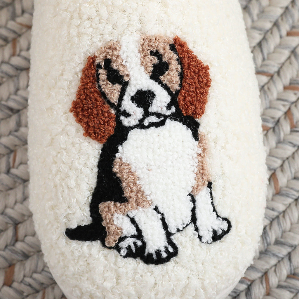 Beagle cotton home indoor anti slip cute cartoon dog slippers for women