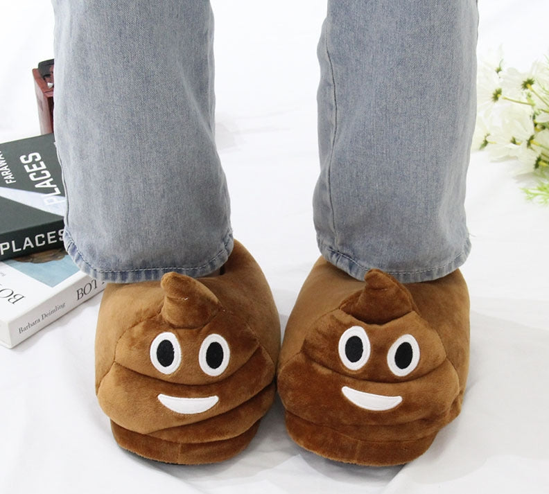 Plush Poop Slippers, Cute Funny  Poop Indoor Creative Warm Cotton Shoes Wholesale