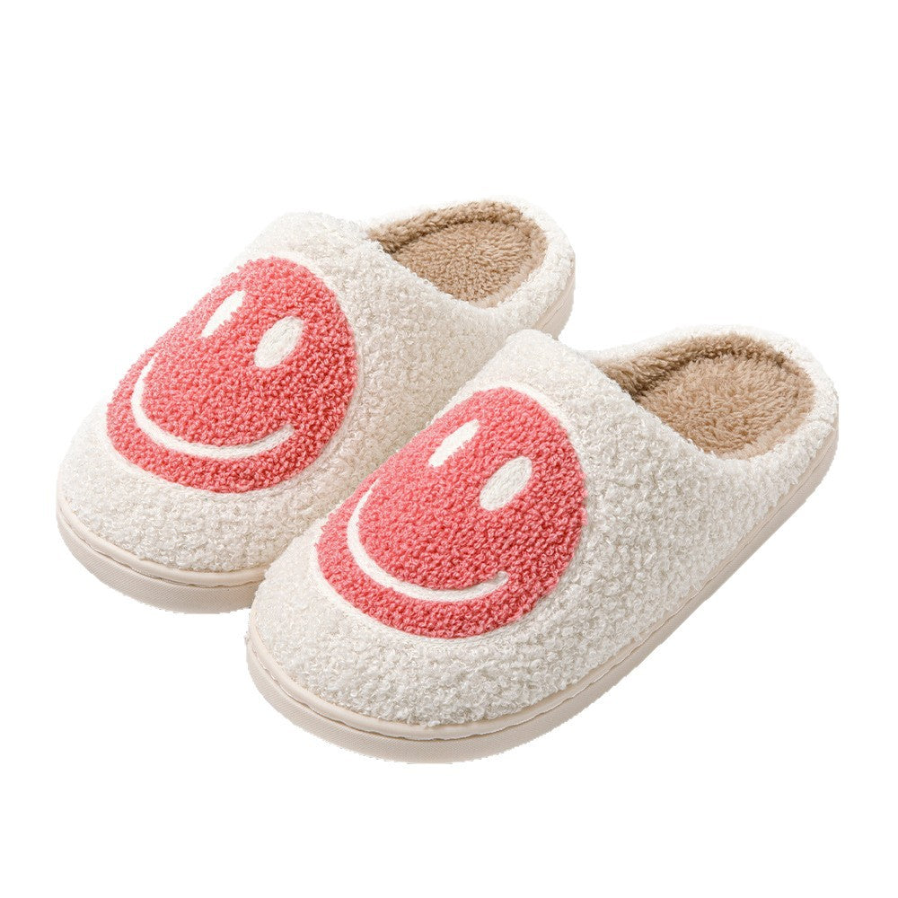 Winter Cute Cartoon Smile Flannel Slippers Wholesale Home Fuzzy Slippers