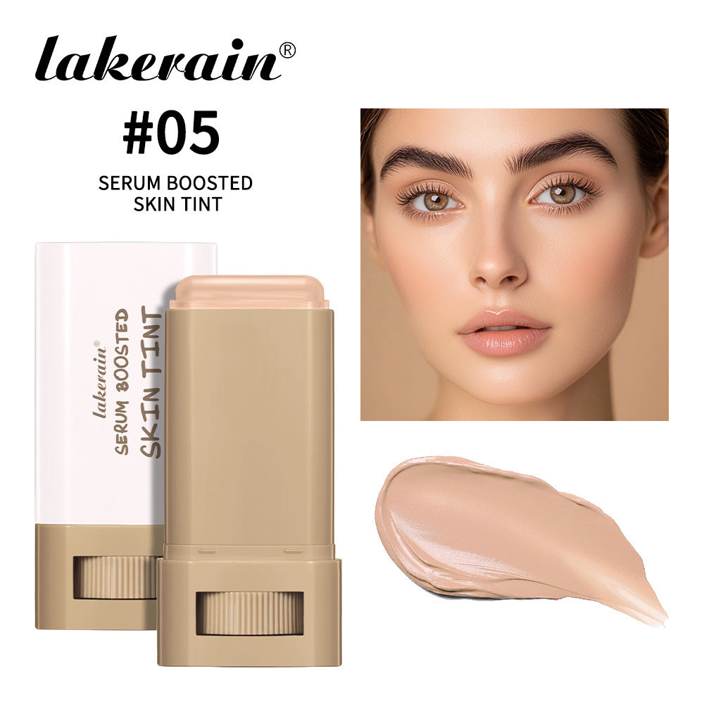 Lakerain Makeup Stick with Color Solid Essence, Long-Lasting Moisturizing Smooth Natural Bare Makeup Concealer Highlighter